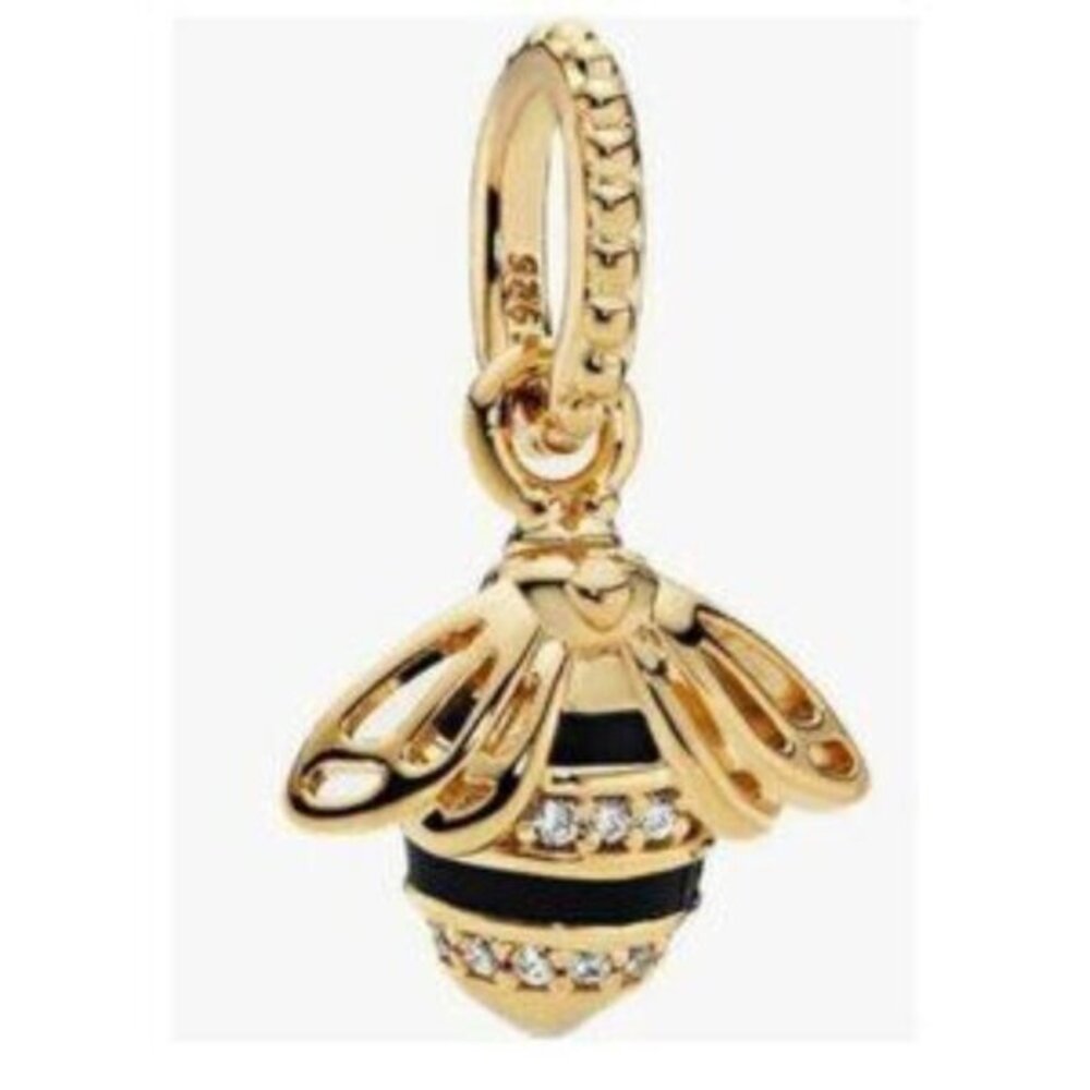 Queen Bee Dangle Charm , Charm Fit Pandora Bracelet Necklaces